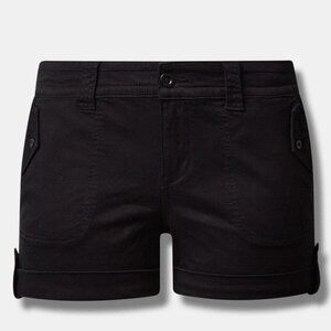 Torrid 3.5 Inch Military Stretch Twill Mid-Rise Short